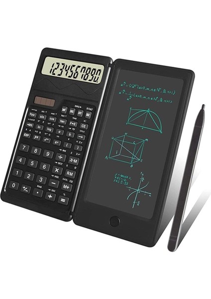 Silinebilir LCD Yazı Tabletli, Katlanabilir Bilimsel Hesap Makinesi, Çok Renkli