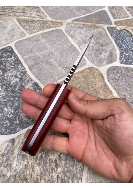 Küçük Av Bıçağı, 1075 Karbon Çelik ve Paduk Ağacı Kabza - Kamp Bıçağı - Outdoor Bıçak - Buşkraft Bıçak fiyatları