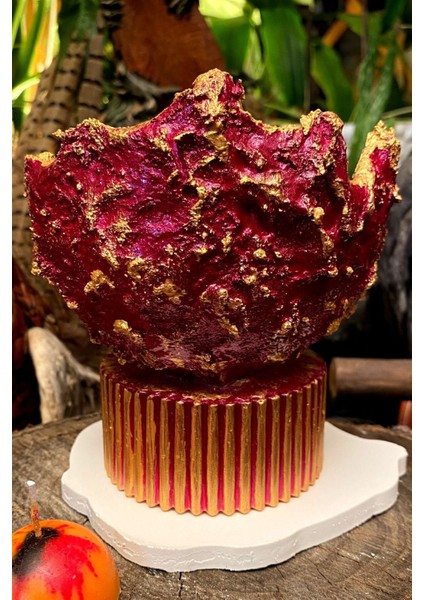 El Işçiliği Uzay Temalı Dekoratif Şamdan, 12 Cm, Füya, Mavi ve Altın Renkli modelleri