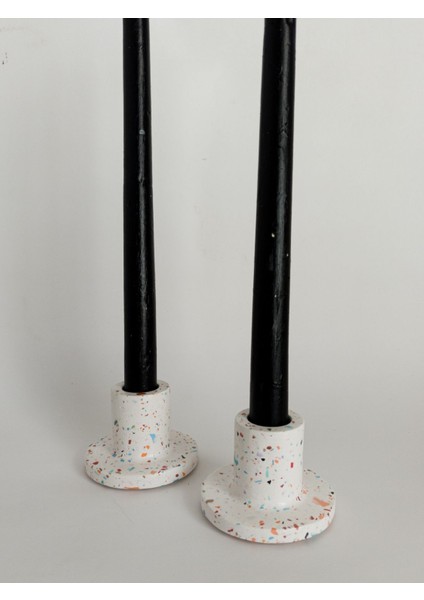 Renkli Dekoratif Beton Şamdan Seti, Evinize Şıklık Katacak Tasarım Ürünü