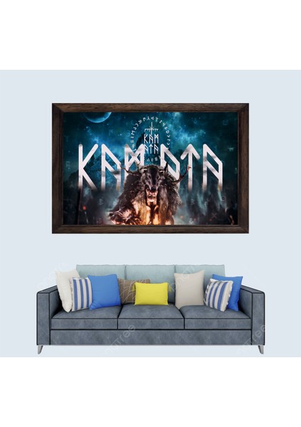 Türkçü Tasarım Çerçeveli Duvar Tablosu 30X45 cm