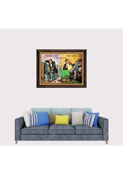 Peşin Veren, Veresiye Veren Çerçeveli Duvar Tablosu 20X30 cm fiyatları