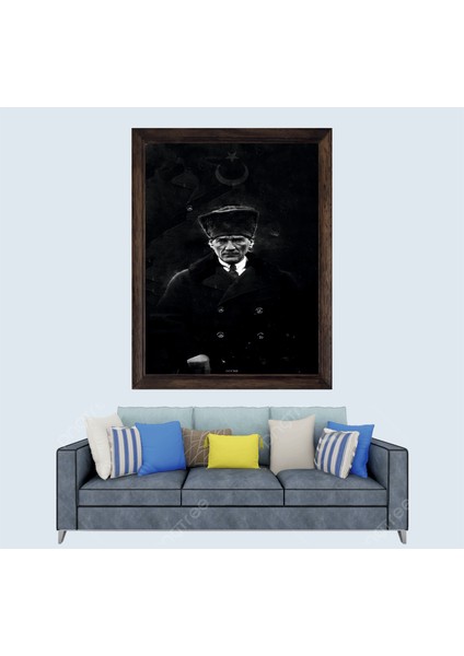 Atatürk Portresi Çerçeveli Duvar Tablosu 30X45 cm