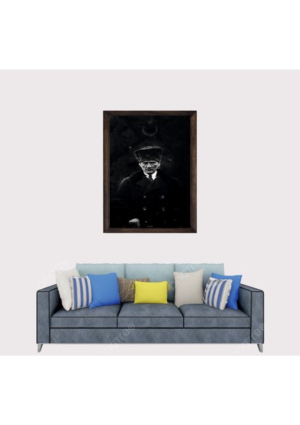 Atatürk Portresi Çerçeveli Duvar Tablosu 30X45 cm fiyatları