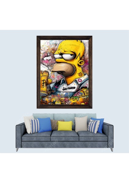 Simpsonlar Çerçeveli Duvar Tablosu 20X30 cm