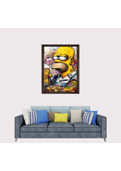 Simpsonlar Çerçeveli Duvar Tablosu 20X30 cm fiyatları