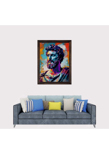 Yunan Filozofu Sokrates Çerçeveli Duvar Tablosu 20X30 cm fiyatları