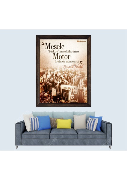 Necmettin Erbakan Sözü Çerçeveli Duvar Tablosu 20X30 cm