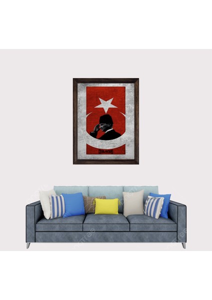 Mustafa Kemal Atatürk Çerçeveli Duvar Tablosu 20X30 cm fiyatları