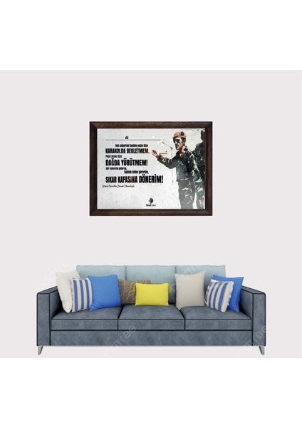 Osman Pamukoğlu Sözü Çerçeveli Duvar Tablosu 30X45 cm fiyatları