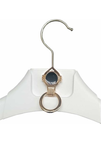 Beyaz Plastik Askı, Metal Aksesuarlı, 45 Cm, Şık ve Dayanıklı 10 Adet Set modelleri