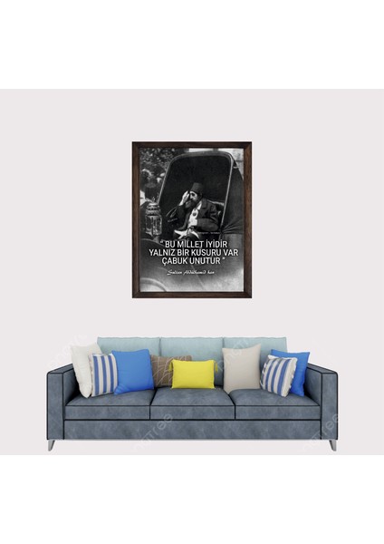 Osmanlı Imparatorluğu, 2. Abdülhamit Han 1 Çerçeveli Duvar Tablosu 20X30 cm fiyatları