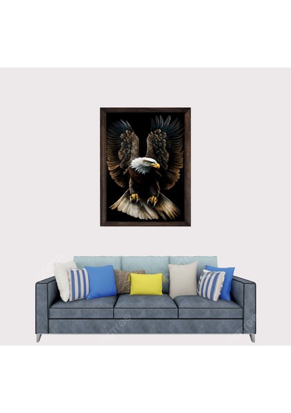 Kartal Temalı Çerçeveli Duvar Tablosu 20X30 cm fiyatları