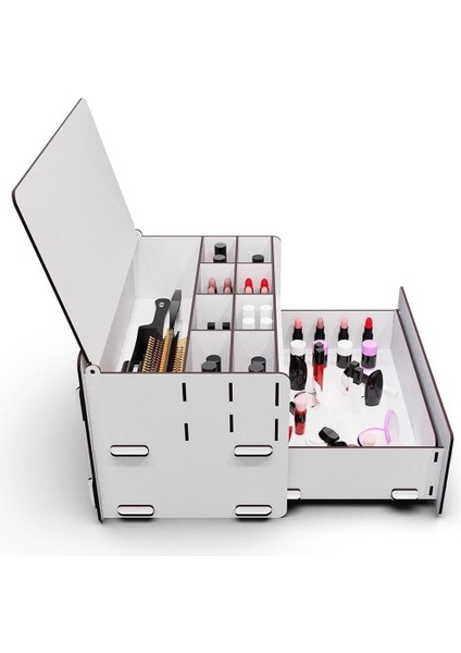 Pembe Ahşap Çekmeceli 10 Gözlü Takı ve Makyaj Düzenleyici fırsatları