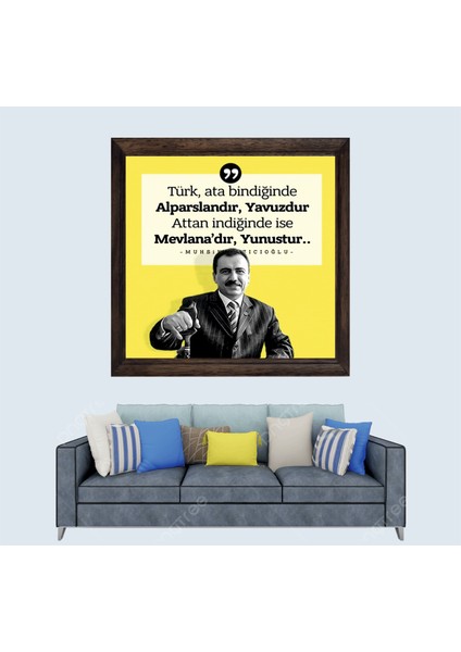 Muhsin Yazıcıoğlu Sözü Çerçeveli Duvar Tablosu 30X45 cm