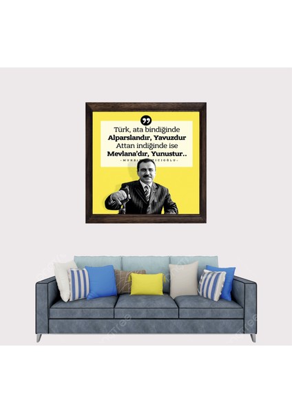 Muhsin Yazıcıoğlu Sözü Çerçeveli Duvar Tablosu 30X45 cm fiyatları
