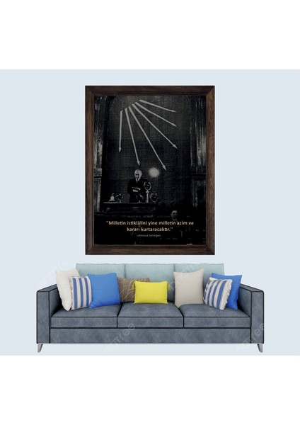 Amasya Genelgesi, Atatürk, Chp Çerçeveli Duvar Tablosu 30X45 cm