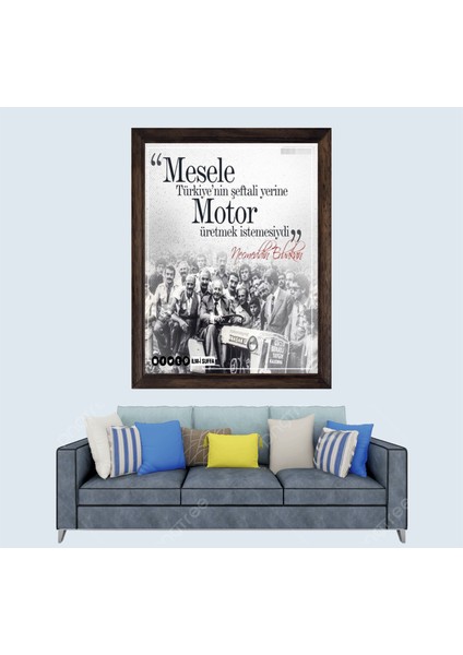 Necmettin Erbakan Sözü Çerçeveli Duvar Tablosu 30X45 cm