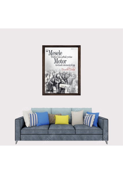 Necmettin Erbakan Sözü Çerçeveli Duvar Tablosu 30X45 cm fiyatları