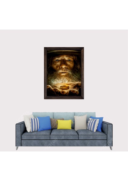 Yüzüklerin Efendisi Gandalf Çerçeveli Duvar Tablosu 30X45 cm fiyatları