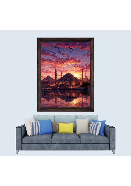 Istanbul Cami Çerçeveli Duvar Tablosu 30X45 cm