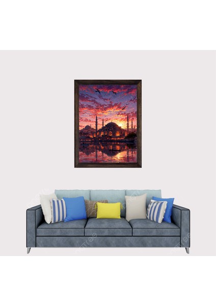Istanbul Cami Çerçeveli Duvar Tablosu 30X45 cm fiyatları