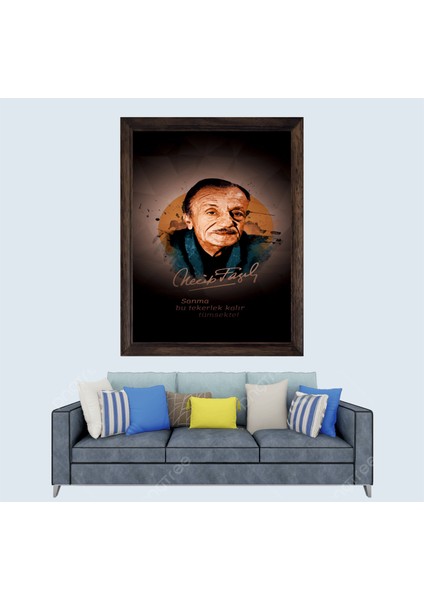 Necip Fazıl Kısakürek Sözü Çerçeveli Duvar Tablosu 20X30 cm