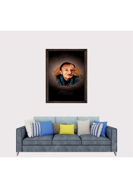 Necip Fazıl Kısakürek Sözü Çerçeveli Duvar Tablosu 20X30 cm fiyatları