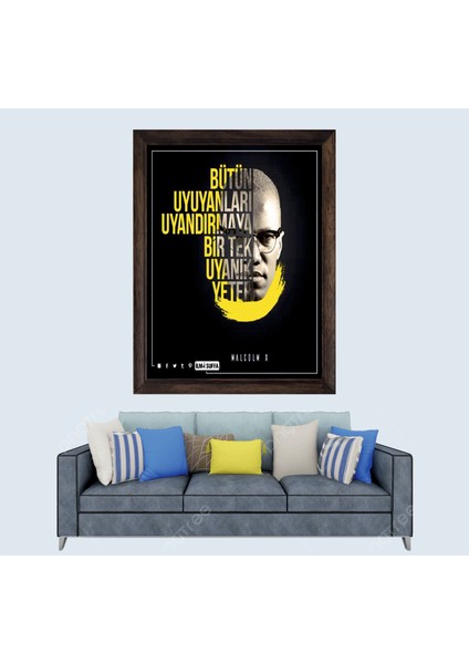 Malcom x Sözü Çerçeveli Duvar Tablosu 20X30 cm
