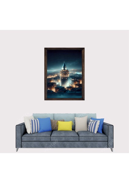 Galata Kulesi Çerçeveli Duvar Tablosu 20X30 cm fiyatları
