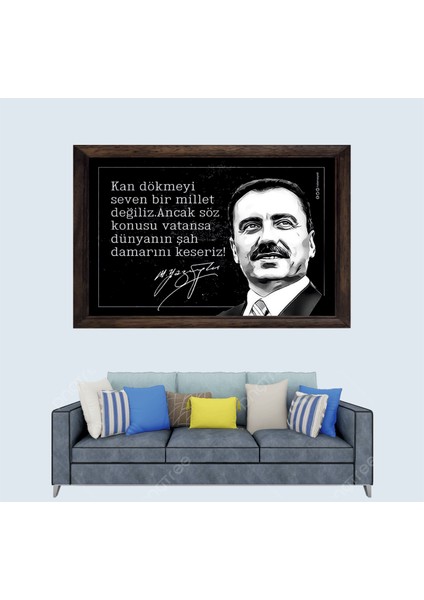 Muhsin Yazıcıoğlu Sözü Çerçeveli Duvar Tablosu 30X45 cm