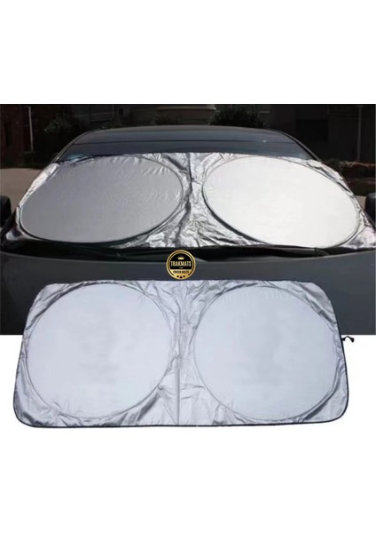 Volkswagen Polo 2002-2003-2004-2005-2006-2007-2008-2009 Katlanabilir Milfonlu Yuvarlak Oto Güneşlik, Uv Koruma, Kılıflı Ön Cam Perde, Üniversal Uyum fiyatları