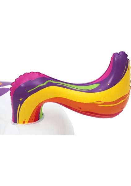Yetişkinler Için Renkli Dev Boy Unicorn At Simit Şişme Havuz Simidi 119 cm