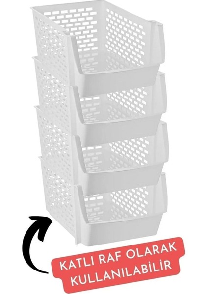 6'lı Çok Amaçlı Dolap Içi ve Buzdolabı Düzenleyici, Beyaz fırsatları