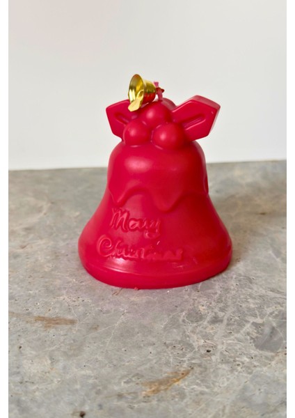 Kırmızı Noel Çanı Mum, Sıcak ve Sürükleyici Koku ile Mutlu Noeller Atmosferi