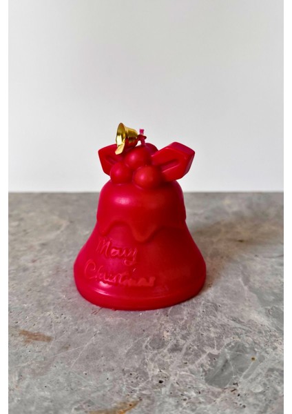 Kırmızı Noel Çanı Mum, Sıcak ve Sürükleyici Koku ile Mutlu Noeller Atmosferi modelleri