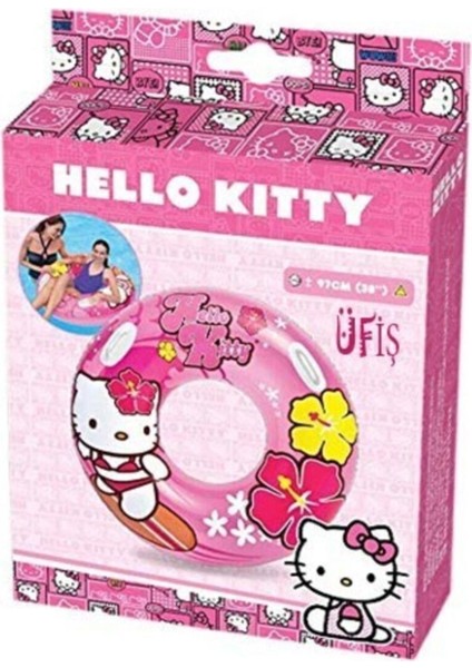 Pembe Hello Kitty Şişme Simit, Eğlenceli ve Yumuşak Tasarım, Çocuklar Için Ideal Oyuncak.