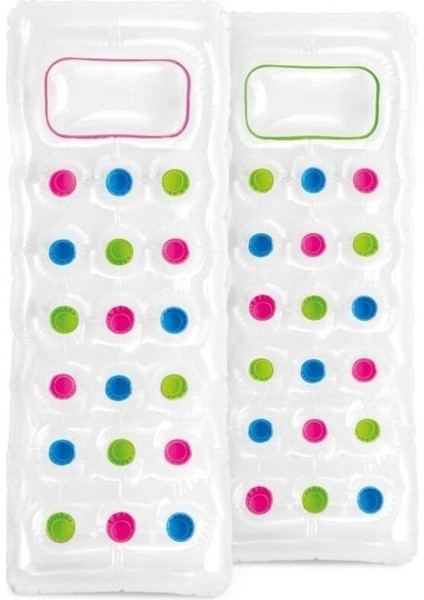 Renkli Şeffaf Şişme Deniz Yatağı ve Bardaklı Keyifli Yaz Keyfi fiyatları