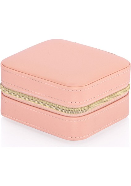Çift Gözlü Seyahat Takı Kutusu, Somon, 11, 5X10X6 cm