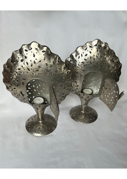 Şık Metal Mumluk, Ev Dekorasyonunuza Zarafet Katacak Güzel Tasarım modelleri