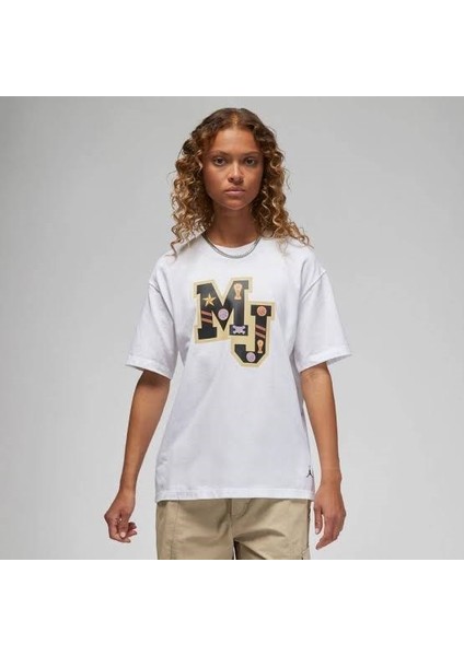 Jordan Short-Sleeve Graphic Tee Kadın Tişört FB5195-100 fiyatları