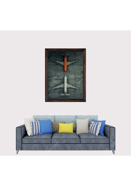 Airbus, Boeing Uçak Çerçeveli Duvar Tablosu 20X30 cm fiyatları