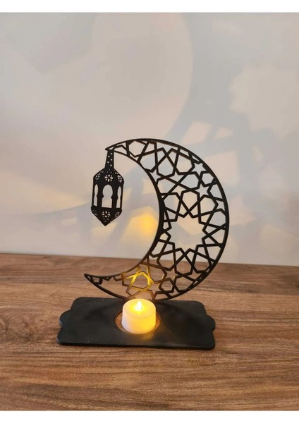 Çift Yönlü Aynalı Işıklı Dekoratif Mumluk Fener, Selçuklu Desenli, Gold/siyah fiyatları