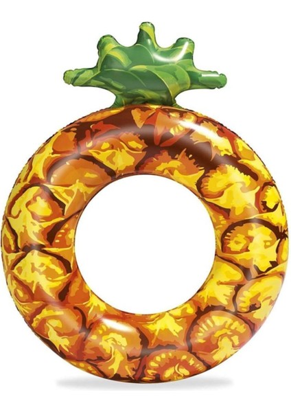 Renkli Meyve Desenli Hafif ve Rahat Yüzme Simidi, 88 Cm, Eğlence Dolu Yaz Keyfi