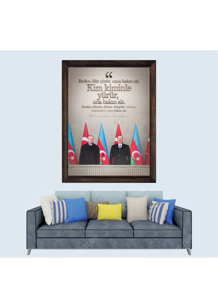Cumhurbaşkanımız Recep Tayyip Erdoğan Sözü Çerçeveli Duvar Tablosu 20X30 cm