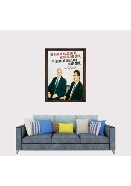 Necmettin Erbakan ve Muhsin Yazıcıoğlu Sözleri Çerçeveli Duvar Tablosu 20X30 cm