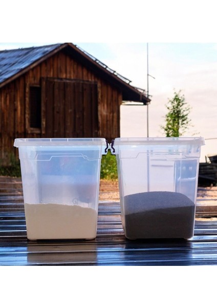 15L Şeffaf Plastik Dikey Kilitli Kapaklı Saklama Kabı, Derin ve Düzenli Depolama fırsatları