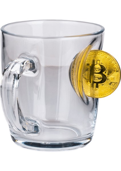 Bitcoin Madeni Para Hediyelik Özel Fincançay Kahve Bardağı Kupa 340CC
