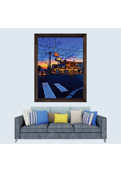 Japonya Manzara Çerçeveli Duvar Tablosu 20X30 cm