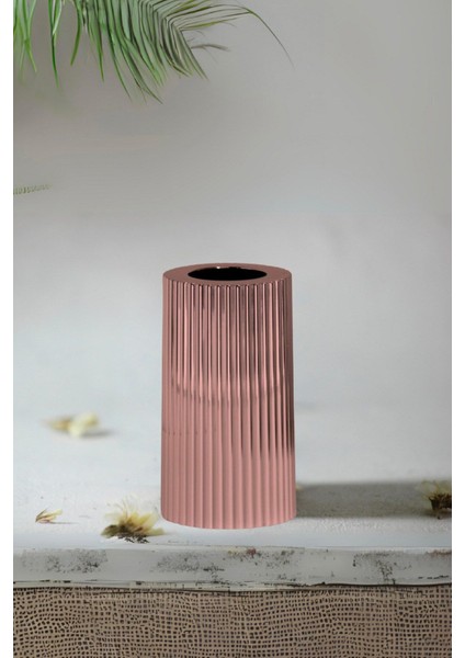 3'lü Bakır Krom Tırtıklı Yüzey Mumluk Seti, Dekoratif ve Şık Tasarım modelleri